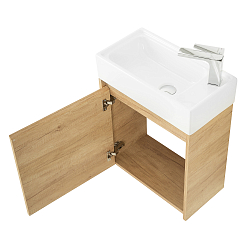 Фото Тумба под раковину BelBagno Kraft Mini 50 L подвесная, rovere nebrasca nature