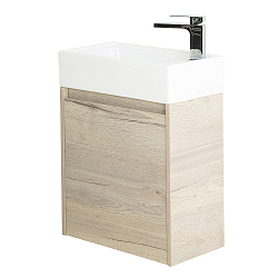 Фото Тумба под раковину BelBagno Kraft Mini 50 L подвесная, rovere galifax bianco
