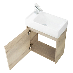 Фото Тумба под раковину BelBagno Kraft Mini 50 L подвесная, rovere galifax bianco