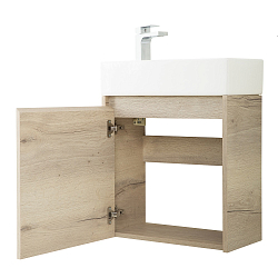 Фото Тумба под раковину BelBagno Kraft Mini 50 L подвесная, rovere galifax bianco