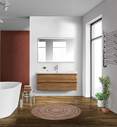 Фото Тумба под раковину BelBagno Albano 120 подвесная, rovere rustico