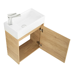 Фото Тумба под раковину BelBagno Kraft Mini 50 R подвесная, rovere nebrasca nature