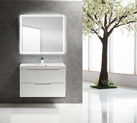 Фото Тумба под раковину BelBagno Vittoria 90 VITTORIA-900-2C-SO-BL-P подвесная, bianco lucido