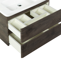 Фото Тумба под раковину BelBagno Albano-Cer 80 подвесная, rovere nature grigio
