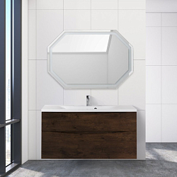Фото Тумба под раковину BelBagno Marino-H60 110 подвесная, rovere moro