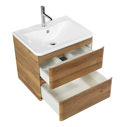 Фото Тумба под раковину BelBagno Albano 70 подвесная, rovere rustico