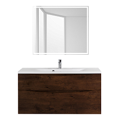 Фото Тумба под раковину BelBagno Marino-H60 110 подвесная, rovere moro