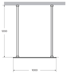 Фото Душевая перегородка Cezares Liberta L-2-100-120-GR-Cr