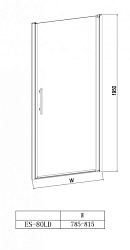 Фото Душевая дверь Esbano ES-80LD 80 L