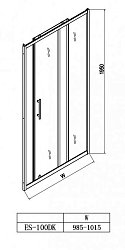 Фото Душевая дверь Esbano ES-100DK 100