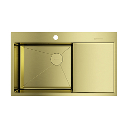 Фото Мойка кухонная Omoikiri Akisame 86-LG-L Side светлое золото