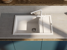 Изображение Мойка кухонная Omoikiri Sumi 78A-LB-WH белый Мойка кухонная Omoikiri Sumi 78A-LB-WH белый , изображение 2