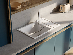 Изображение Мойка кухонная Omoikiri Sumi 78A-LB-WH белый Мойка кухонная Omoikiri Sumi 78A-LB-WH белый , изображение 3