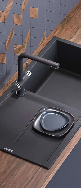 Мойка кухонная Omoikiri Sumi 100-BL черный , изображение 3