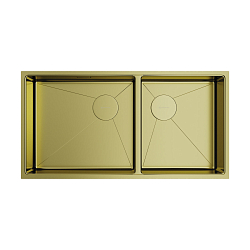 Фото Мойка кухонная Omoikiri Taki 85-2-LB-U/IF-LG Side светлое золото
