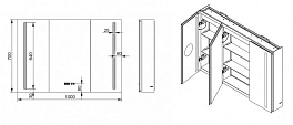 Зеркало-шкаф Esbano ES-2408 , изображение 3
