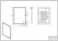 Изображение Зеркало Esbano ES-3429HRD Зеркало Esbano ES-3429HRD , изображение 2