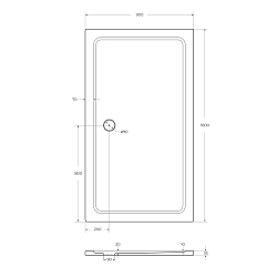 Фото Поддон для душа Cezares TRAY-M-AH-160/90-35-W
