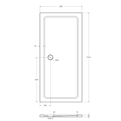 Фото Поддон для душа Cezares TRAY-M-AH-170/80-35-W
