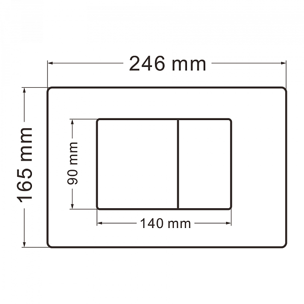 Кнопка смыва Abber AC0120MW , изображение 2