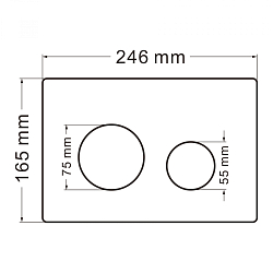 Фото Кнопка смыва Abber AC0121MW
