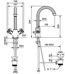 Фото Смеситель Cezares Olimp LS2-02-M для раковины