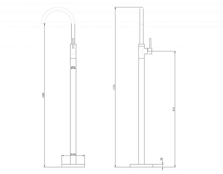 Смеситель Abber Wasser Kreis AF8141RG для раковины , изображение 6