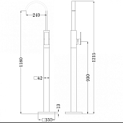 Смеситель Abber Wasserfall AF8640MRG для раковины , изображение 6
