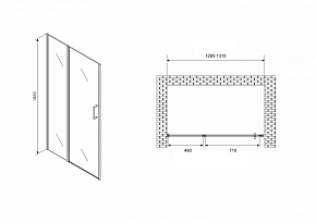 Фото Душевая дверь Abber Sonnenstrand AG04130S 130 см