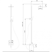 Душевая стойка Abber Weiss Insel AF8020 , изображение 3