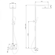 Изображение Душевая стойка Abber Emotion AF8816G Душевая стойка Abber Emotion AF8816G , изображение 3