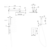 Душевой комплект Abber Daheim AF8251B , изображение 3