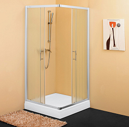 Фото Душевой уголок Kolpa San SQ Line TKK 80х80 см silver, chinchila