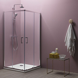 Фото Душевой уголок Kolpa San Eco Quat TKK 90х90 см silver