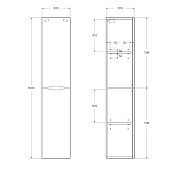Шкаф-пенал BelBagno Acqua ACQUA-1600-2A-SC-BL-P , изображение 6