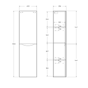 Изображение Шкаф-пенал BelBagno Fly-Marino 1500-2A-SC-RW-P-R Шкаф-пенал BelBagno Fly-Marino 1500-2A-SC-RW-P-R , изображение 7