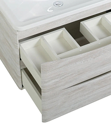 Фото Тумба под раковину BelBagno Acqua 100 подвесная, rovere vintage bianco