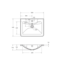 Фото Мебельная раковина BelBagno BB600/455-LV-MR-ALR 60 см