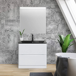 Фото Тумба под раковину BelBagno Acqua 80 напольная, bianco lucido
