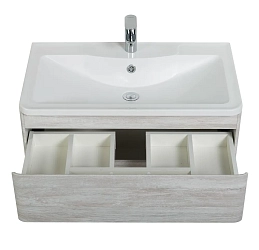 Фото Тумба под раковину BelBagno Albano 100 подвесная, rovere vintage bianco