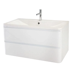 Фото Тумба под раковину BelBagno Albano 100 подвесная, bianco lucido
