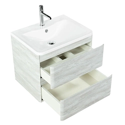 Фото Тумба под раковину BelBagno Albano 60 подвесная, rovere vintage bianco