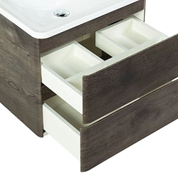 Фото Тумба под раковину BelBagno Albano 60 подвесная, rovere nature grigio
