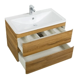 Фото Тумба под раковину BelBagno Albano 90 подвесная, rovere rustico