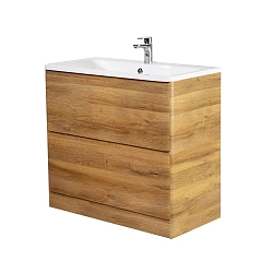 Фото Тумба под раковину BelBagno Albano 80 напольная, rovere rustico
