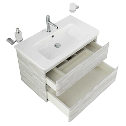 Фото Тумба под раковину BelBagno Albano-Cer 80 подвесная, rovere vintage bianco