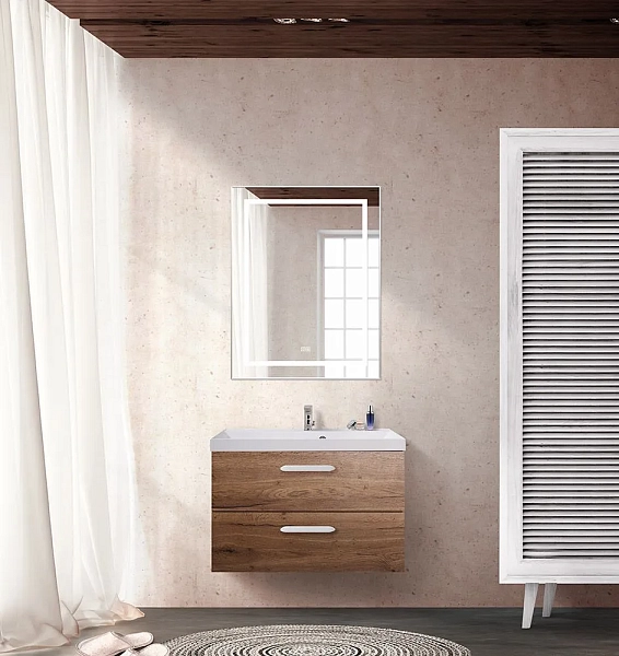 Тумба под раковину BelBagno Aurora 60 подвесная, rovere tabacco , изображение 9