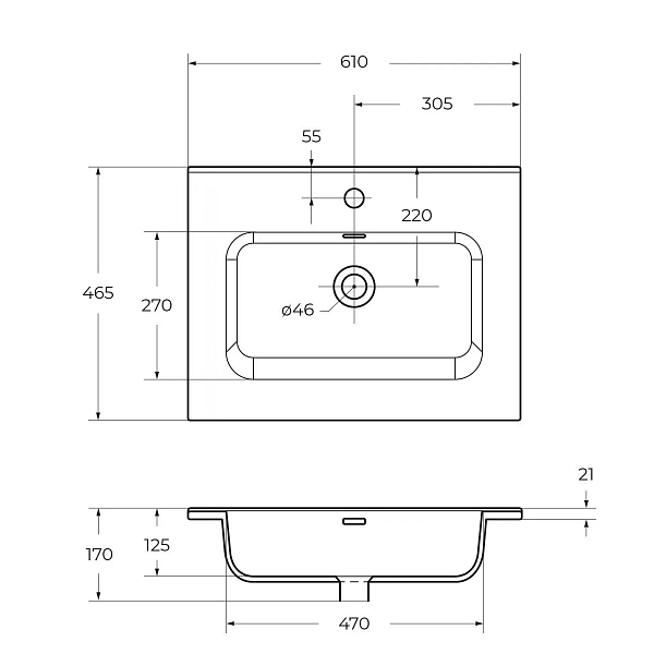Мебельная раковина BelBagno BB600ETL 60 см , изображение 3