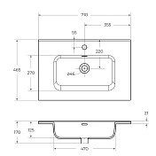 Мебельная раковина BelBagno BB700ETL 70 см , изображение 3