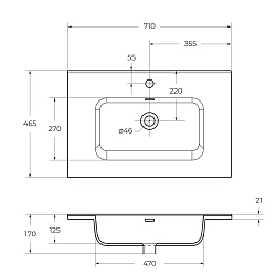 Фото Мебельная раковина BelBagno BB700ETL 70 см
